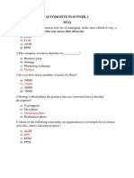 B) PLM: Automotive PLM Week 2 MCQ