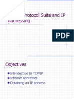 TCP/IP Protocol Suite and IP Addressing