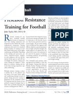 Preseason Resistance Training For Football