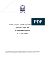 Possible Solution To Past CM Examination Question: Question 2 - April 2008 Waterfront Development