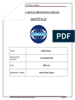 DSP Lab 7 To 12