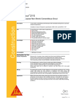 Sikagrout 215: General Purpose Non-Shrink Cementitious Grout