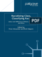 Peter Alexander, Rick Halpern (Eds.) Venus Green Essasy - Racializing Class, Classifying Race - Labour and Difference in Britain, The USA and Africa-Palgrave Macmillan UK (2000)