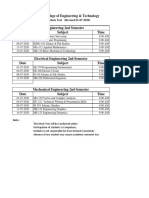 Quaid-e-Azam College of Engineering & Technology: Datesheet For Mock Test (Revised 01-07-2020)