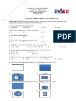 First Periodical Test in Grade 7 Mathematics: A A, B, C