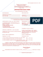 SOUTHERN FILLERS CORPORATION Information Sheet Investigation Data Form - 09 Information Sheet Is Form