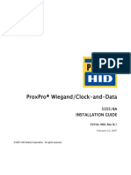 Proxpro® Wiegand/Clock-And-Data: Installation Guide