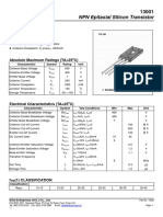 NPN Epitaxial Silicon Transistor: Features