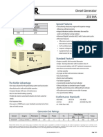 250kVA Spec Sheet