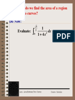 61 Finding Area Between 2 Curves B