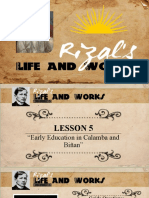 Lesson 5 (Early Education in Calamba and Biñan)