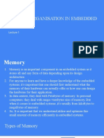 Memory Organisation in Embedded Systems