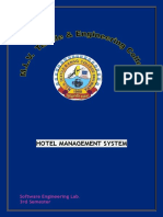 Hotel Management System: Software Engineering Lab. 3rd Semester