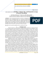 The Effect of Profitability, Company Size, and Financial Leverage of Income Statement (Data 2014-2018)