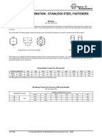 Section 10 Useful Information: General Information - Stainless Steel Fasteners