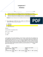 Assignment-3 (Solution) : B. Increase in The Price Level Resulting in Decrease in Purchasing Power of Money