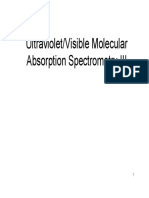 Ultraviolet/Visible Molecular Absorption Spectrometry III