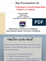 Internship Presentation On: Financial Performance of Social Islami Bank Limited: An Analysis