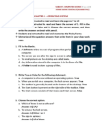 Chapter 1 - Operating System: Class - Iii Subject-Computer Science 3 Term Home-Work Schedule (Number N1)