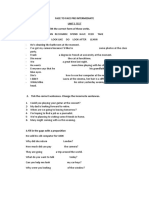 FACE TO FACE PRE INTERMEDIATE - Unit 5 Test