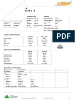 Technical Data Sheet Mpt16La 220-240V 50Hz 1 R404A: Compressor Model Voltage Refrigerant