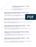 Batteries Discharge Test Batteries Discharge Test Batteries Substation