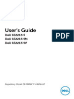 User S Guide: Dell SE2216H Dell SE2216HM Dell SE2216HV