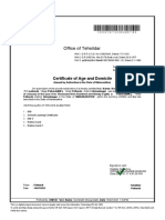 Office of Tehsildar: Certificate of Age and Domicile