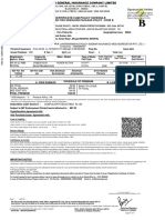 Certificate Cum Policy Schedule: MOTOR 2 WHEELER (PACKAGE POLICY) - UIN NO. IRDAN137RP0017V01200809 - SAC Code. 997134