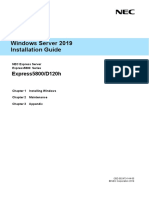 Windows Server 2019 Installation Guide: Express5800/D120h