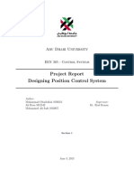 Project Report Designing Position Control System: Abu Dhabi University