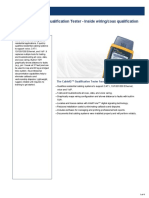 Datasheet: Cable IQ™ Qualification Tester - Inside Wiring/coax Qualification Tester