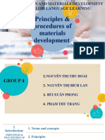 Principles & Procedures of Materials Development