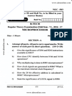 Btech Ec 5 Sem Microprocessor Nec 503 2016 17