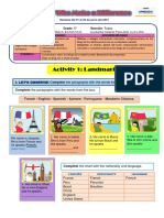 Activity 1: Landmarks: Área: Inglés Grado: 5° Sección: Todas Docentes