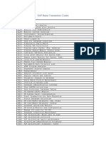 SAP Basis Transaction Codes