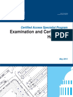 Examination and Certificatio N Handbook: Certified Access Specialist Progr Am