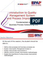 Introduction To Quality Management System and Process Improvement