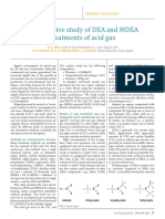 Comparative Study of DEA and MDEA