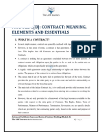 Module 1 (B) : Contract: Meaning, Elements and Essentials: 1. What Is A Contract?