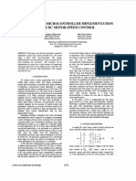 Fuzzy Logic Microcontroller Implementation FOR Motor Speed Control