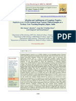 Isolation, Identification and Antibiogram of Coagulase Negative Tertiary Care Teaching Hospital, Jaipur, India