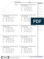 Ordering Decimals: A B A D B D C D D C