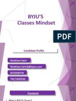 Shubham Byjus Mindset