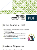 Mobile Computing: Lecture 2 - Intro