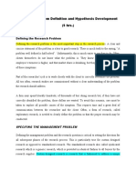 Research Problem Definition and Hypothesis Development (5 HRS.)