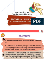 Introduction To Contingency Planning: Edward G. Landayan