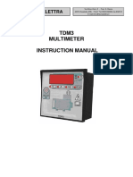 Tdm3 Multimeter Instruction Manual: Tecnoelettra