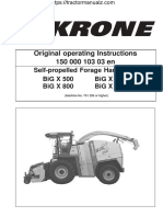 Krone Big X 500 650 800 1000 Operator Manual