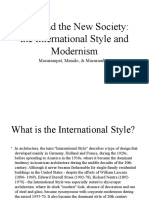 Man and The New Society: The International Style and Modernism